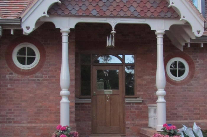 large house door columns